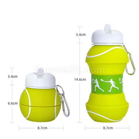 客製化550ML網球造型折疊杯禮品
