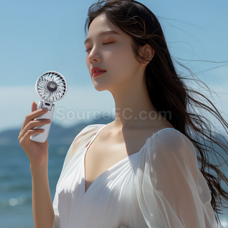 客製化掛脖折疊數顯風扇禮品