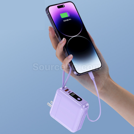客製化多功能三合一可拆卸插頭行動電源禮品