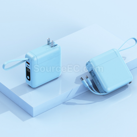 客製化多功能三合一可拆卸插頭行動電源禮品
