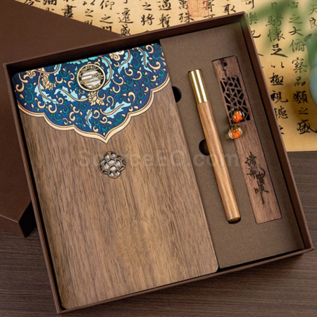 客製化筆記本+書簽+簽字筆+保溫杯套裝禮品