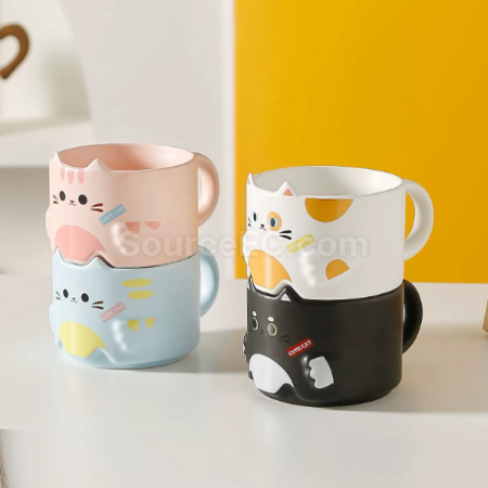 客製化貓咪馬克杯陶瓷咖啡杯禮品