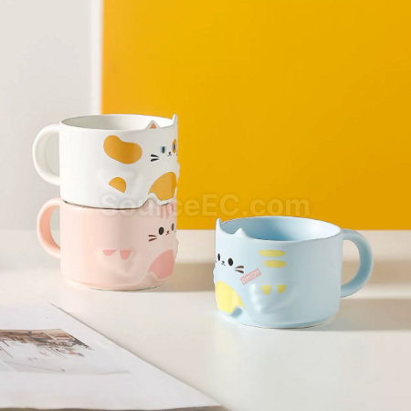 客製化貓咪馬克杯陶瓷咖啡杯禮品