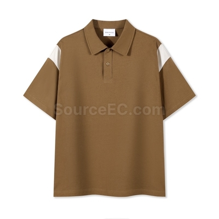 客製化插肩撞色珠地網眼POLO衫禮品