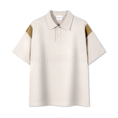 客製化插肩撞色珠地網眼POLO衫禮品