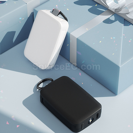 客製化迷你應急行動電源電筒匙扣禮品