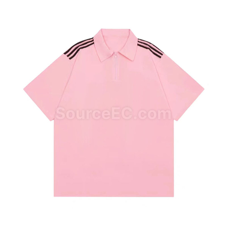 客製化條紋拉鍊翻領polo衫禮品