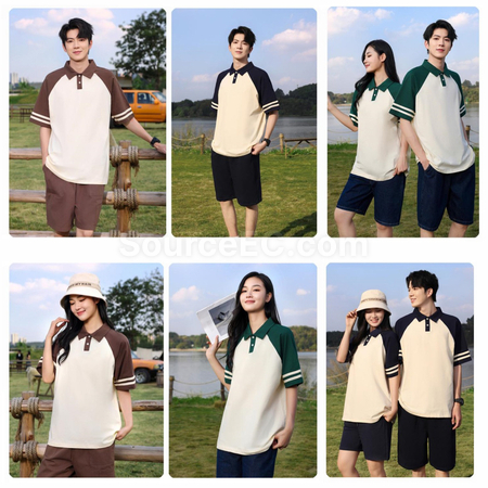 客製化復古雙杠撞色polo衫禮品