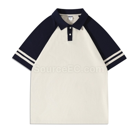 客製化復古雙杠撞色polo衫禮品