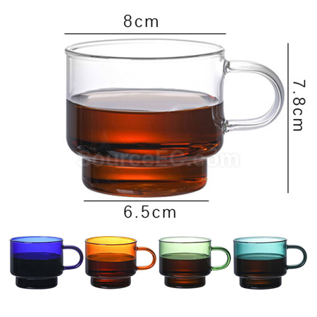 客製化彩色玻璃咖啡杯禮品