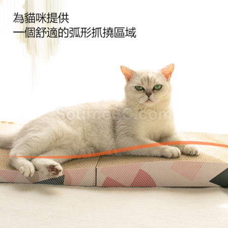 客製化瓦楞紙摺疊加長貓抓板禮品
