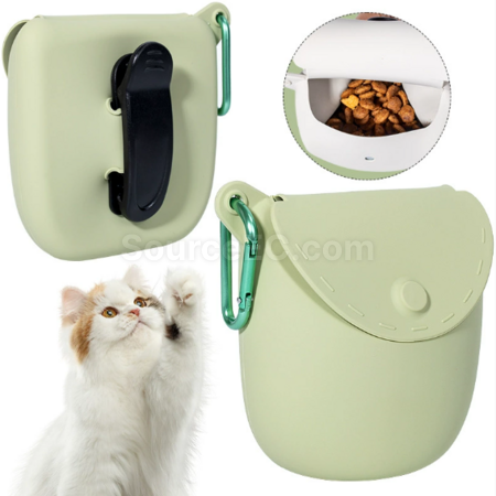 客製化翻蓋矽膠寵物餵食袋禮品
