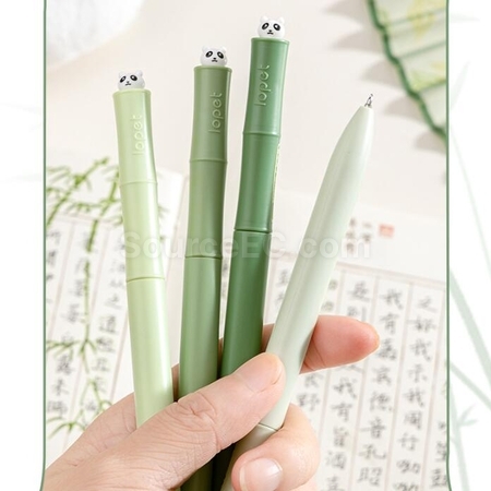 客製化熊貓扭扭旋轉出芯中性筆禮品