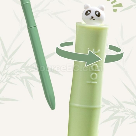 客製化熊貓扭扭旋轉出芯中性筆禮品