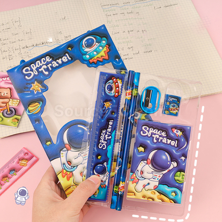 客製化六合一卡通文具套裝禮品