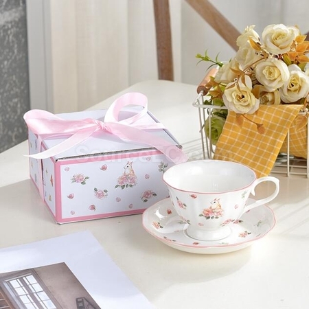 客製化兔子杯愛麗絲咖啡杯套裝禮品