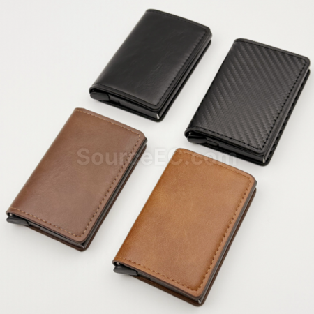 客製化自動彈卡RFID卡包錢包禮品