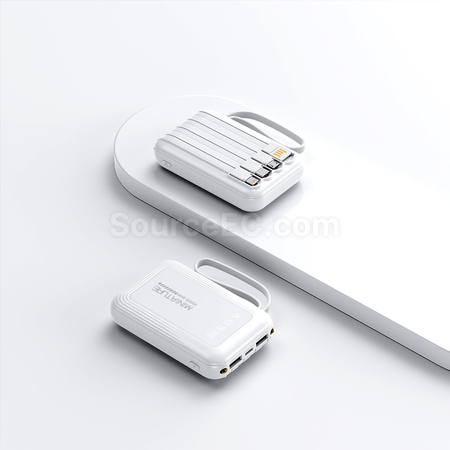 客製化3C認證自帶四線移動電源禮品