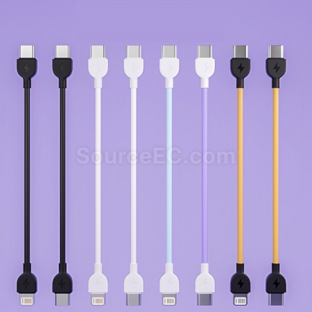 客製化type-c快充蘋果便捷式二合一鑰匙扣充電線禮品