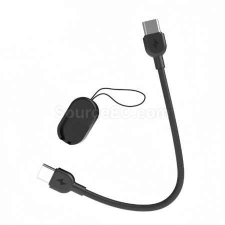 客製化type-c快充蘋果便捷式二合一鑰匙扣充電線禮品