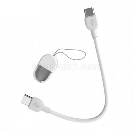 客製化type-c快充蘋果便捷式二合一鑰匙扣充電線禮品