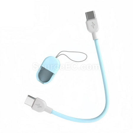 客製化type-c快充蘋果便捷式二合一鑰匙扣充電線禮品