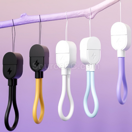 客製化type-c快充蘋果便捷式二合一鑰匙扣充電線禮品