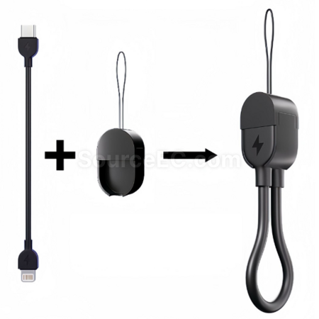 客製化type-c快充蘋果便捷式二合一鑰匙扣充電線禮品