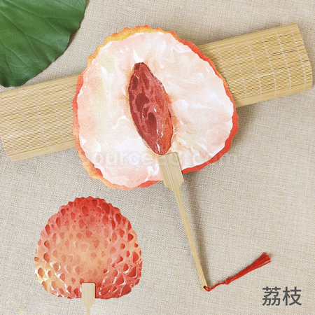 客製化夏季爆款熱賣水果扇子禮品