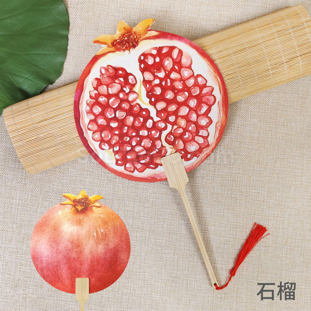 客製化夏季爆款熱賣水果扇子禮品