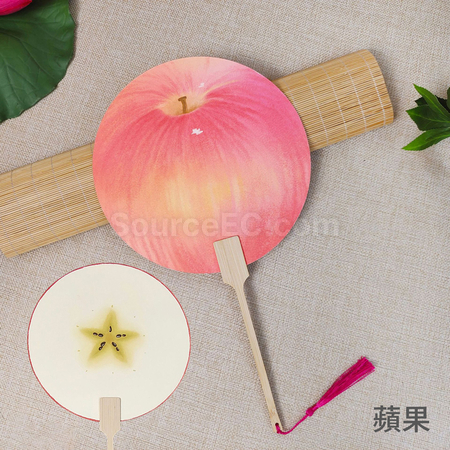 客製化夏季爆款熱賣水果扇子禮品