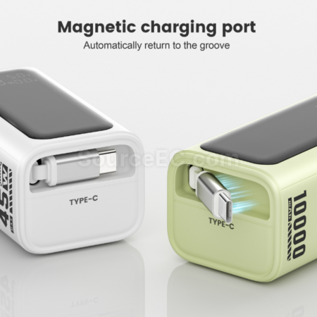 客製化自帶線便攜移動電源禮品