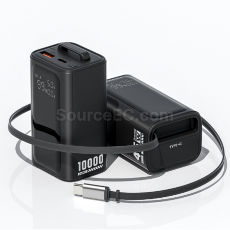 客製化自帶線便攜移動電源禮品