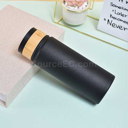 客製化不銹鋼竹蓋提把保溫杯禮品