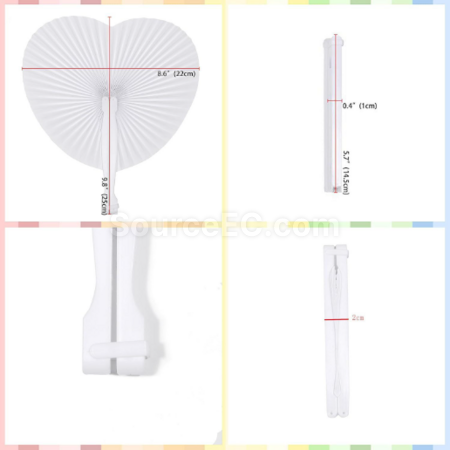 客製化心形摺疊扇子禮品