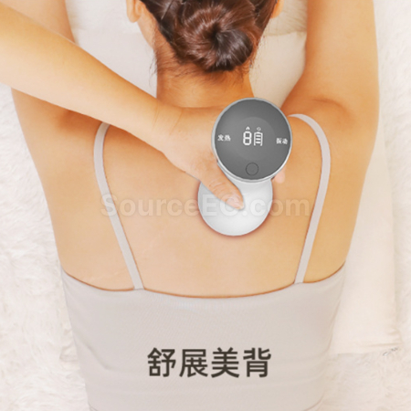 客製化砭石電動刮痧熱敷震動通用經絡理療按摩儀禮品