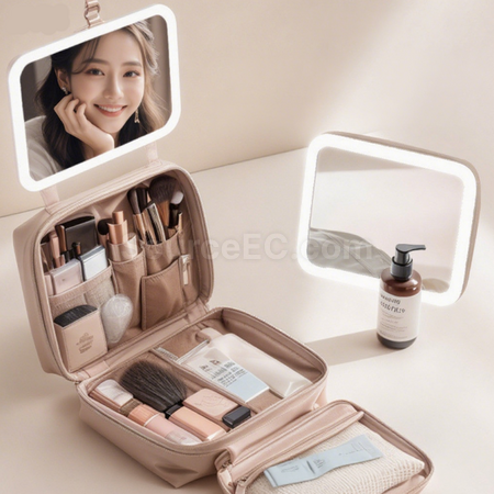 客製化大容量帶鏡化妝包禮品