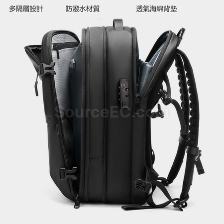 客製化擴容乾濕分離防盜電腦肩背囊禮品