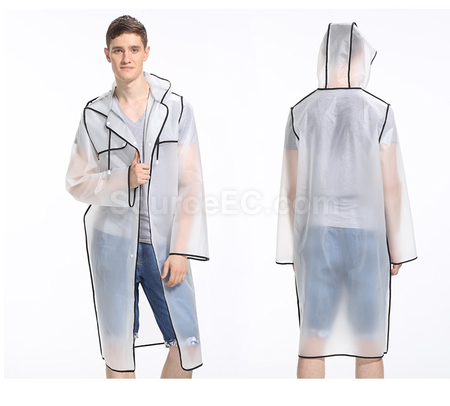 客製化彩色捆條透明雨衣禮品
