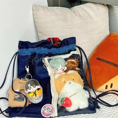 客製化牛仔抽繩束口雙肩包痛包禮品