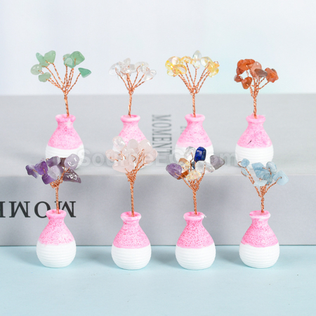 客製化迷你小花瓶水晶發財樹禮品
