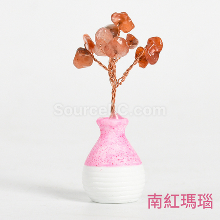 客製化迷你小花瓶水晶發財樹禮品