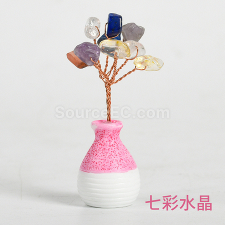 客製化迷你小花瓶水晶發財樹禮品