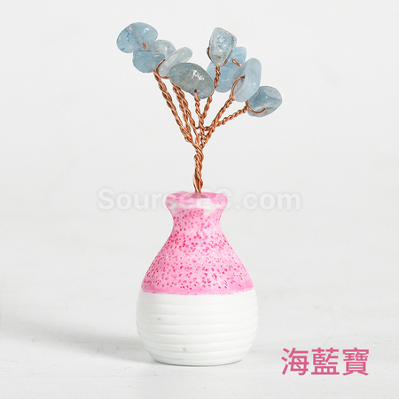 客製化迷你小花瓶水晶發財樹禮品