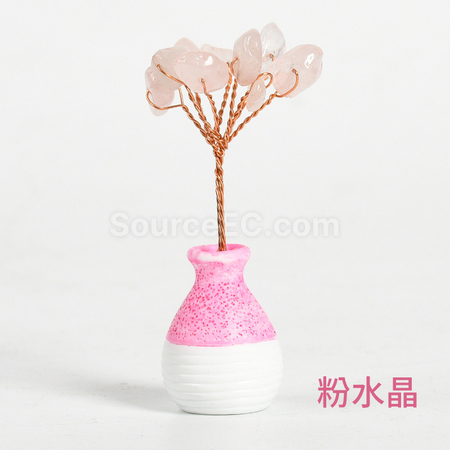 客製化迷你小花瓶水晶發財樹禮品
