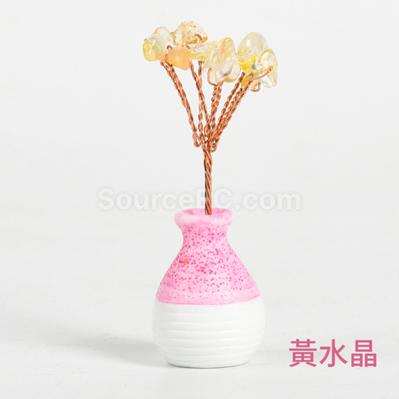 客製化迷你小花瓶水晶發財樹禮品