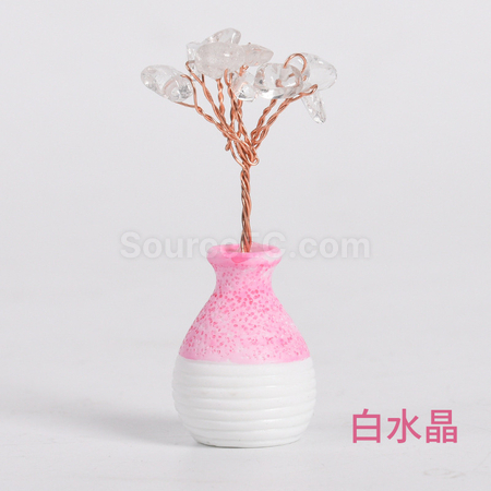客製化迷你小花瓶水晶發財樹禮品