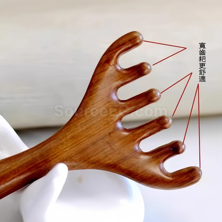 客製化木質五爪按摩梳禮品