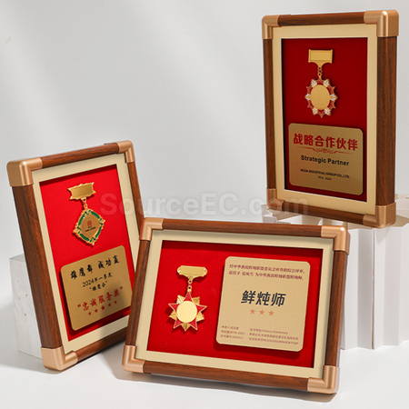 客製化木獎牌銀碟禮品