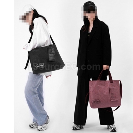客製化客製化大容量防水單肩斜挎杜邦紙環保袋禮品